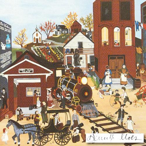 Deneille Moes OTHER SIDE OF THE TRACKS Signed Numbered Ltd Ed Lithograph gallery