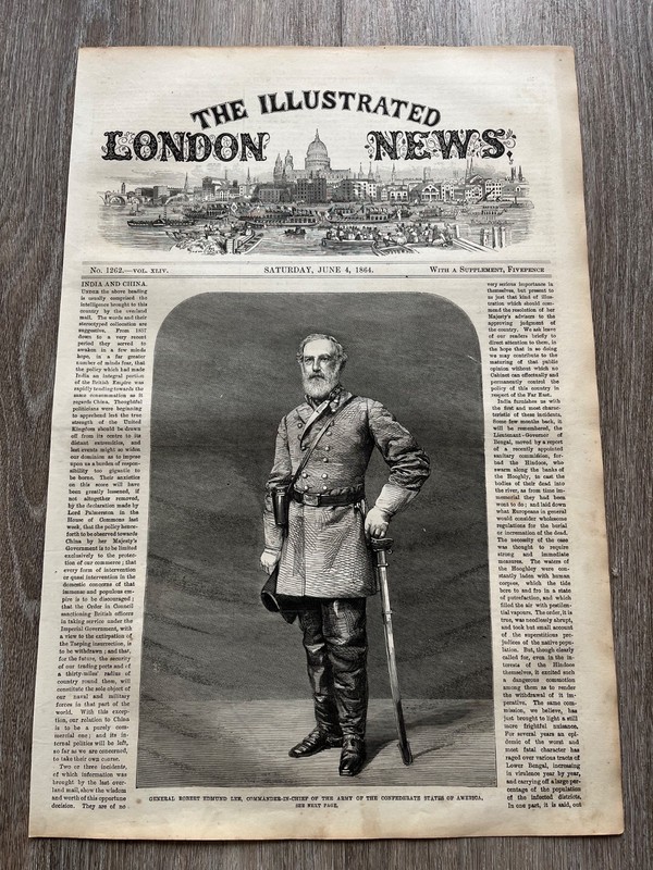 1864 large print – general robert edmund lee – commander in chief confederate