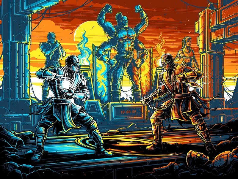 Mortal Kombat by Dan Mumford AP 15/19 24 x 18 Screen Print Movie Art Game Poster