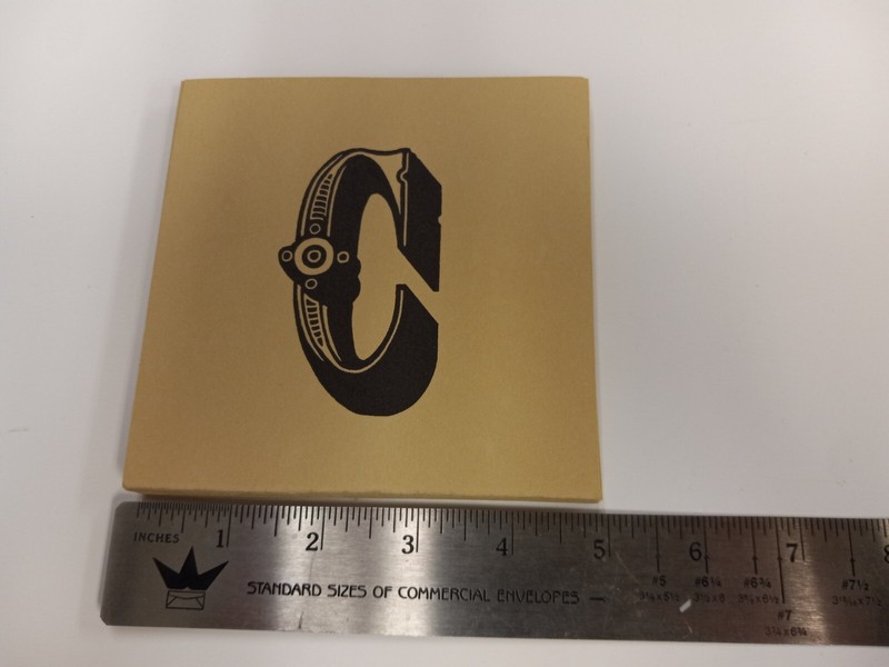 Letterpress Small Art Print Piece 5x5 Vintage The Letter (C)