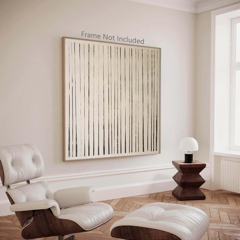 Neutral Abstract Canvas Wall Art Modern Abstract Posters and Prints Brown Bei... gallery