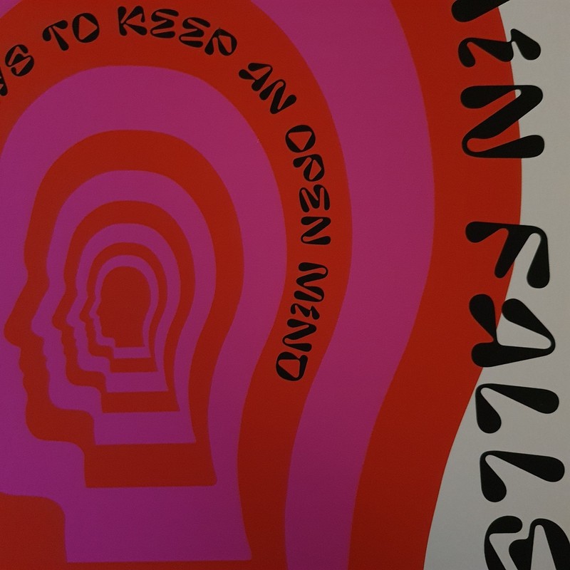 Open Mind by John Schulisch Poster Print thick art paper Red Pink A3 gallery