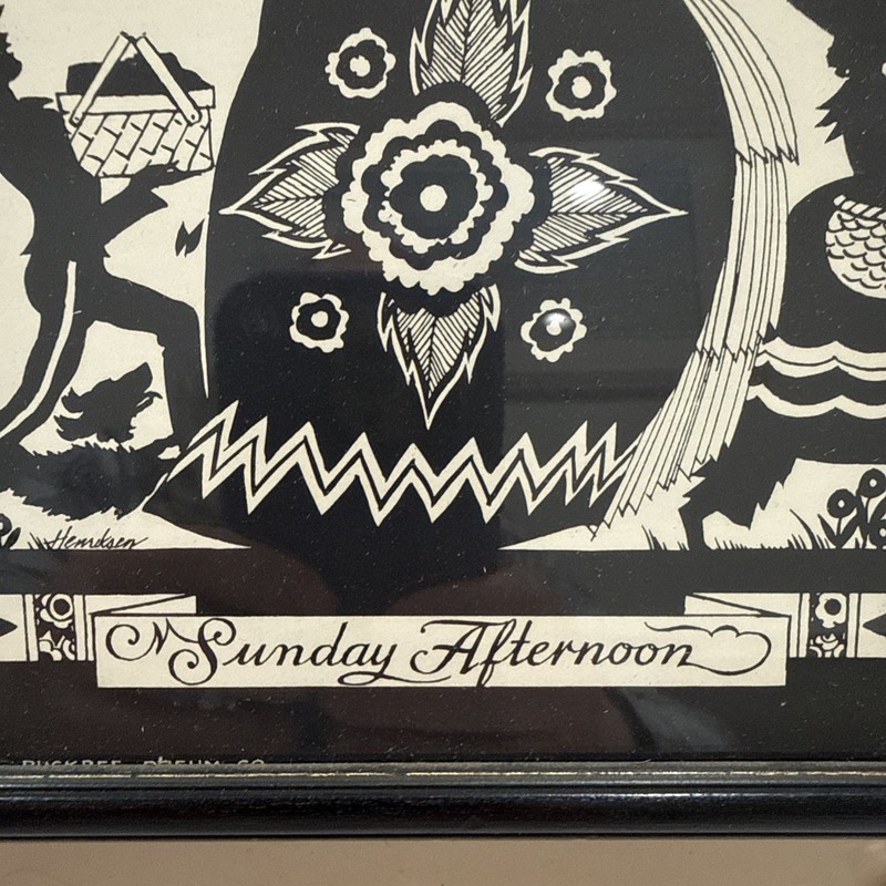Buckbee Brehm Co. Sunday Afternoon Silhouette Family Outing 8 3/4"x 6 1/2" gallery