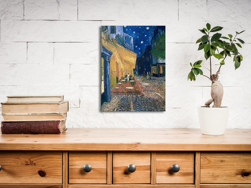 Cafe Terrace at Night Modern Stretched and Framed Giclee Canvas Print gallery
