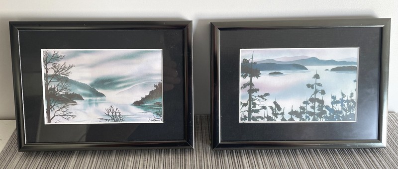 Pair, Art Prints By Michaela Davidson, Canada, «Winter Sky» & Morning Twilight»