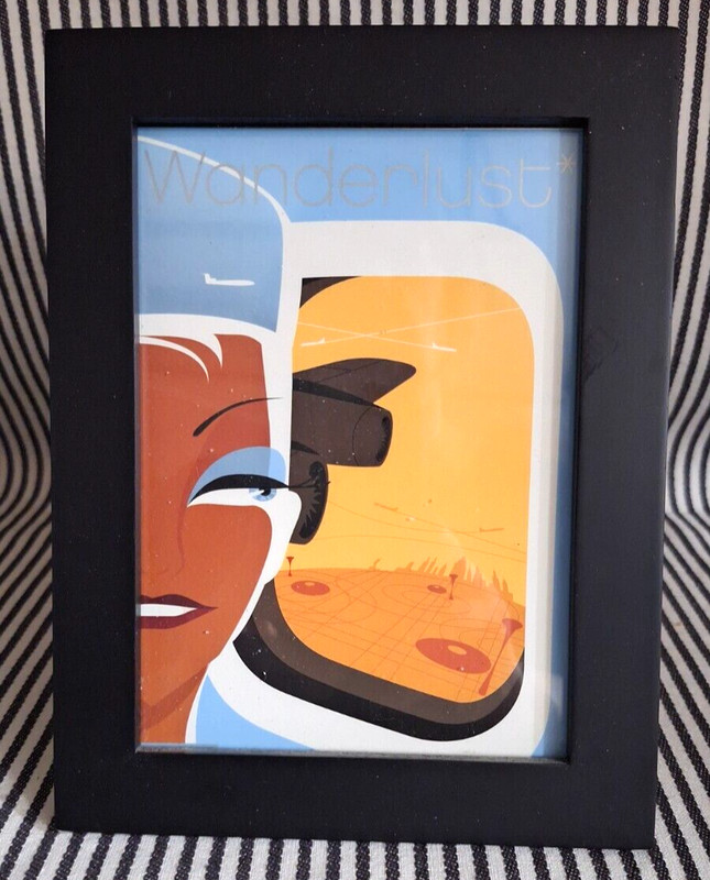 FRAMED MCM RETRO «WANDERLUST» MONSIEUR Z ART JET WING GAL RICHARD ZIELENKIEWICZ