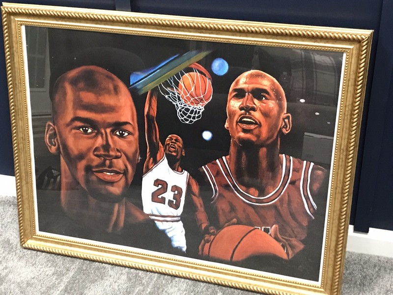 Michael Jordan Framed Art …. Vintage…. Rare