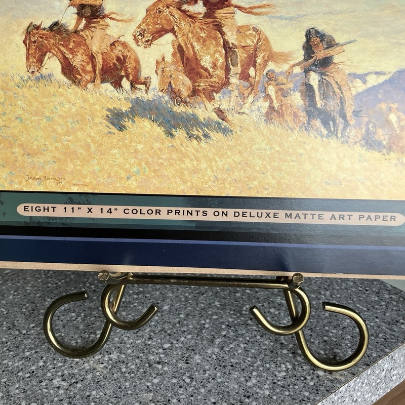 Vintage Frederic Remington Western Set 8 Framing Prints 11x14 Cowboy US Native gallery