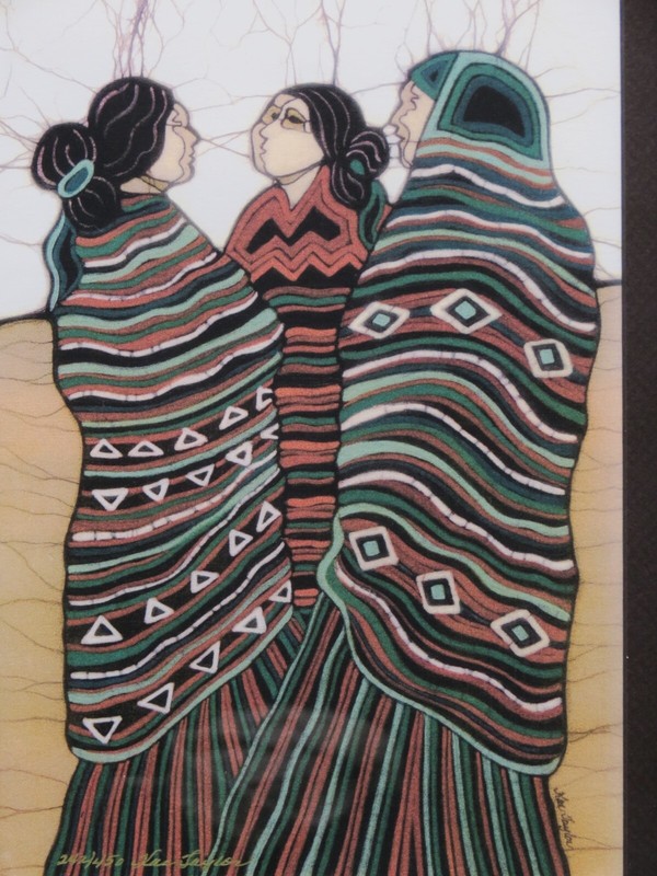 Signed Limited Edition Native American Women Triple Batik Prints KAE TAYLOR gallery