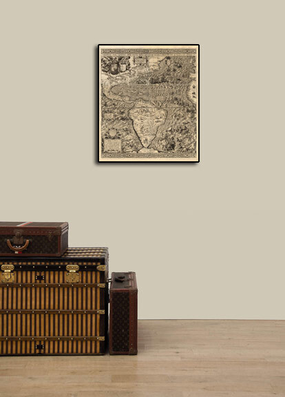 "The New World" 1562 Historic Exploration Map - 20x24 gallery