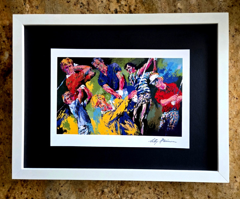 LeRoy Neiman » GOLF CHAMPIONS » Signed Collectors Pop Art Framed Ready to Hang