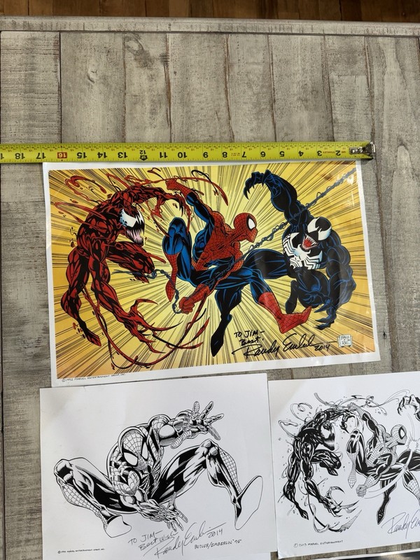 Randy Emberlin Signed Lot of 5 Spider-Man/Venom/Carnage/Black Cat Prints 11x17 gallery