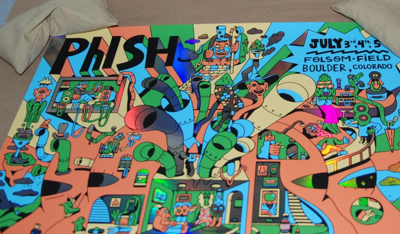 FOIL Phish Folsom Field Boulder Colorado 2025 Cezar Berje Screen Print Poster AP gallery
