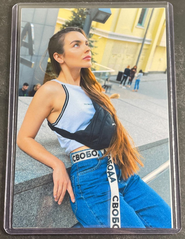 Two Rachel Veiss 4×6 Collectible Photographs (Adult Model) with Toploader