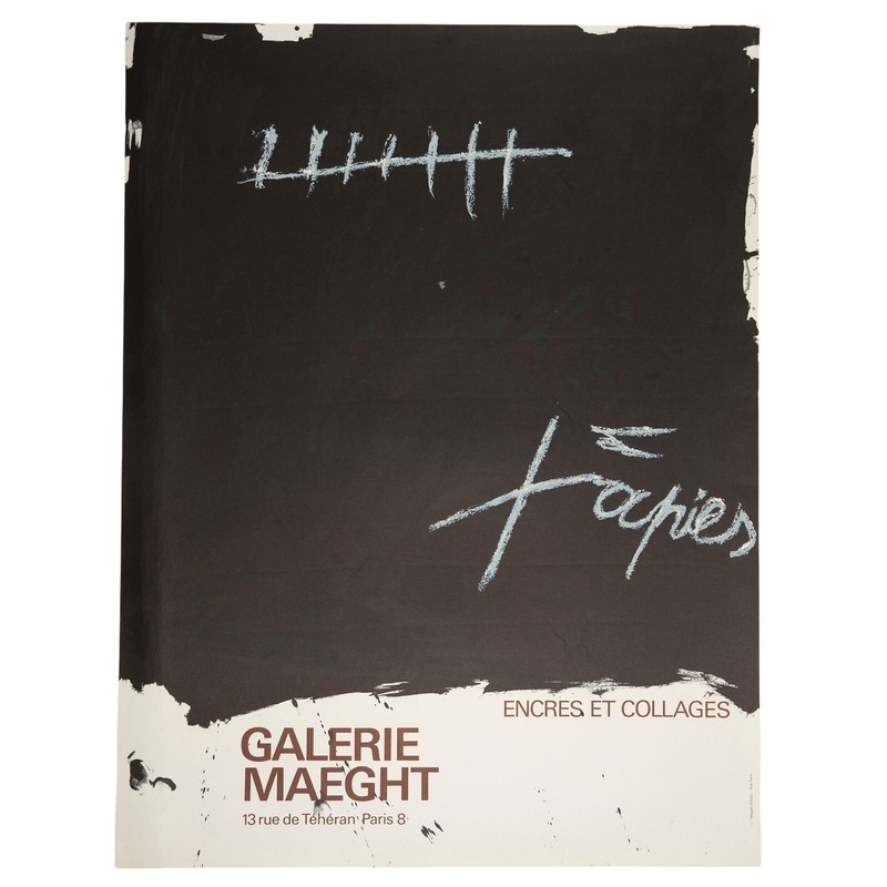 ANTONI TAPIES 1968 Galerie Maeght VINTAGE ART EXHIBITION Lithograph Poster