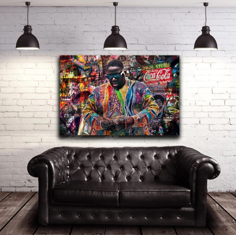 Biggie Smalls Old School Notorious Big original «CASH by Memento» HUGE 48×32