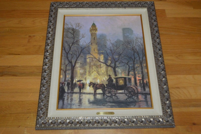 Thomas Kinkade The Watertower Chicago Signed & Highlighted Giclee 145/650GP