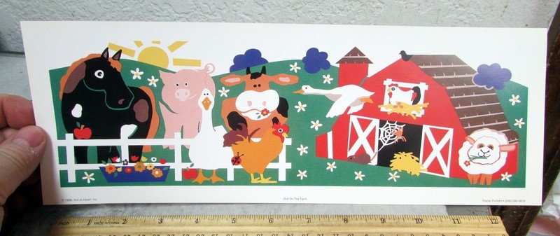 Out On The Farm, 14 x 5 Art print, by North Pole Alaska Artist Deanna Hemmen