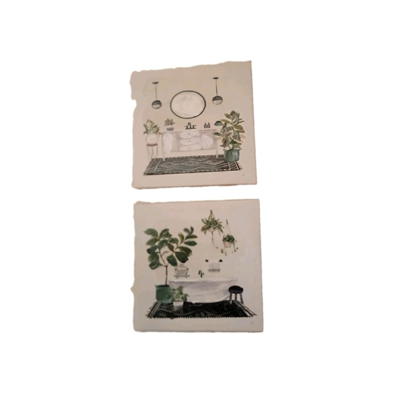 2 Karyn Panganiban Oil Paintings Lulu’s Powder Room & Court Yard Bath