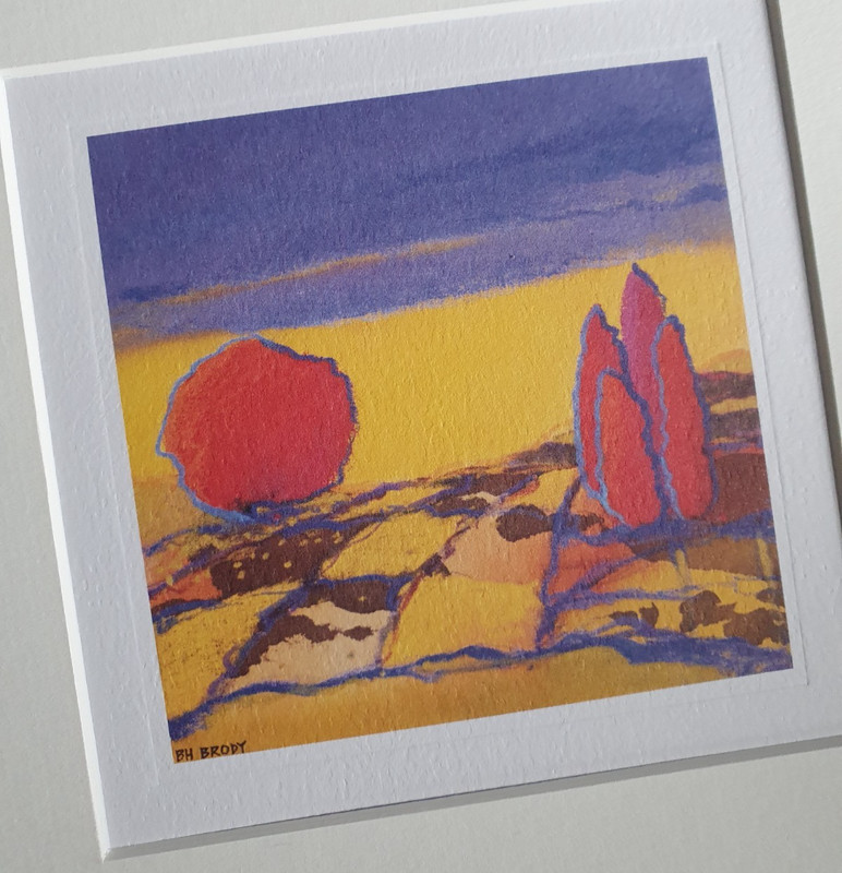 Barbara H Brody «Sacred Land II» *ONE ONLY* 30x30cm mounted W. G. greeting card