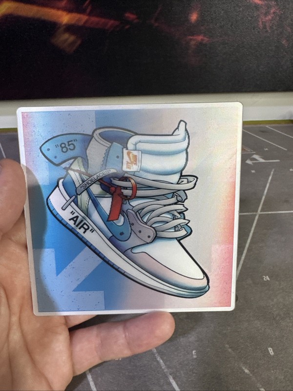 5 X 4 3D Flip Plastic Sticker Nike Jordan Shoes