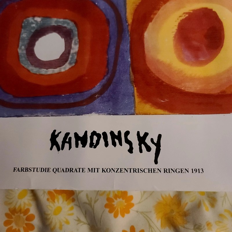 Vintage Lithograph WASSILY KANDINSKY OFFSET 2001 RARE FARBSTUDIE QUADRALE 1913 gallery