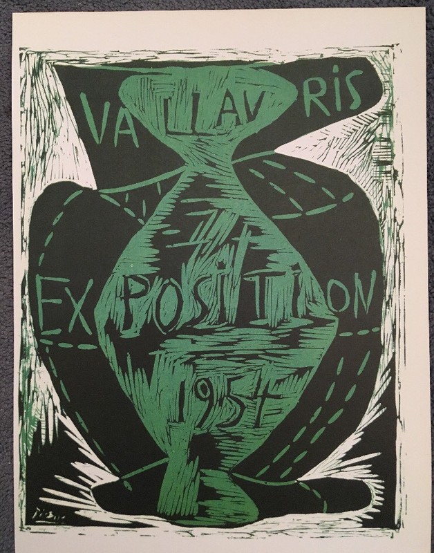 PABLO PICASSO,Vallaris 1954 Exp. Vintage, Poster, 1957 Platesigned