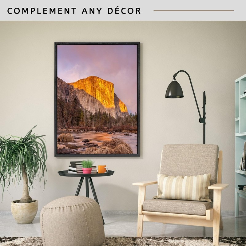 Canvas Floater Frame for Canvas Prints Fits 1.25 Inch Deep Canvas Walnut Floa... gallery