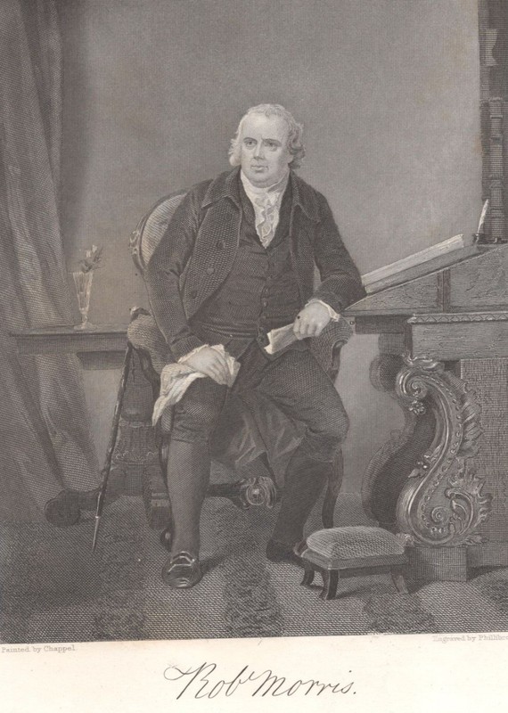 Robert Morris – Founding Father – Original 1862 Engraving Alonzo Chappel