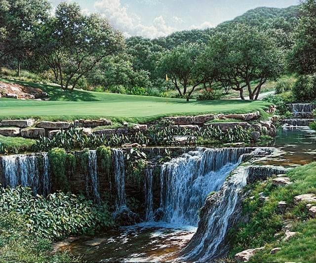 Larry Dyke – The 16th at Barton Creek – 22 1/2 x 27 – S/N Litho – Signed – MINT