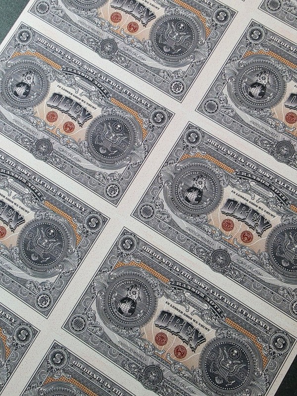 Shepard Fairey OBEY GIANT Supply & Demand Currency E Pluribus Venom PRINT Money gallery