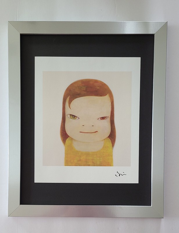 Yoshitomo Nara Signed Contemporary Print from Tokyo Framed Japan Pop Art