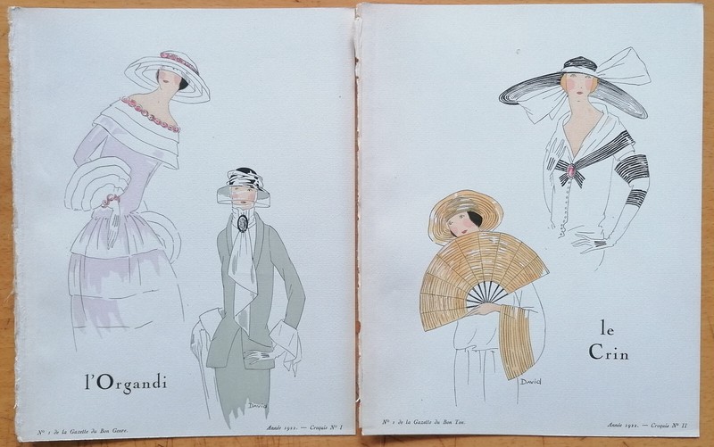 Modes et Frivolites 8 Prints - Art Deco Gazette de Bon Ton Pochoir - 1920 gallery