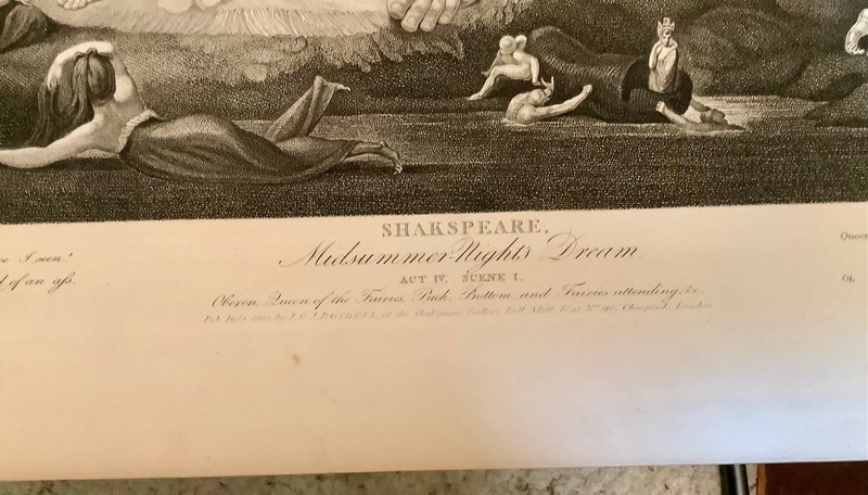 SHAKESPEARE, BOYDELL ENGRAVING #2, 1852. MIDSUMMER-NIGHTS DREAM 1st. American ed gallery