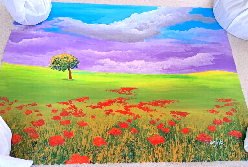 David Najar “Lavender Tinted Clouds” Signed 2017 Giclee 2146/2250