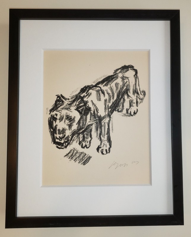 RENE BEEH Original HAND SIGNED German Expressionist LITHOGRAPH 1919 Frame gallery