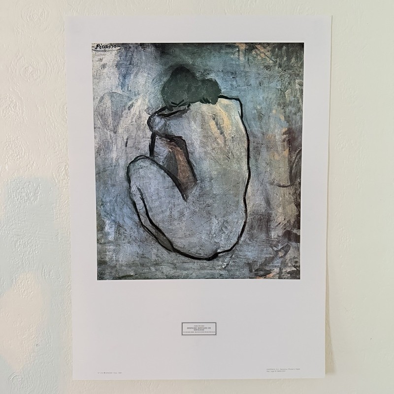 Pablo Picasso Seated Nude From The Back 1981 Art Poster Print Spain 27.5×20”