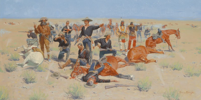 Rounded Up by Frederic Remington Western Giclee Art Print + Ships Free