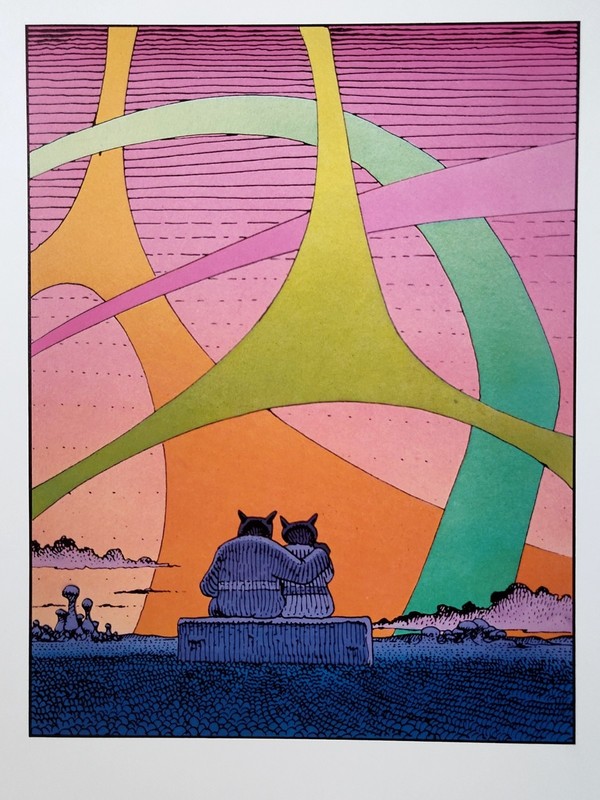 Jean Giraud Moebius 1984 Screen Print Color Lithograph Art Print Unsigned PG 9