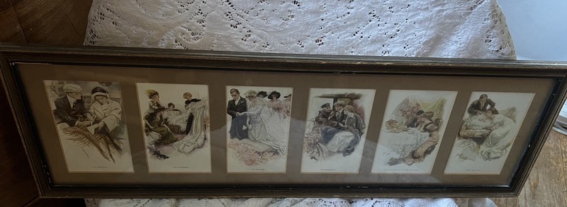 Vintage Artwork by American illustrator Harrison Fisher “ Six Stages Of Love” gallery