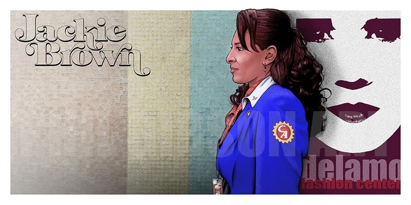 Original «Jackie» Brown Art Print Blu Movie Poster Quentin Tarantino Film 90’s