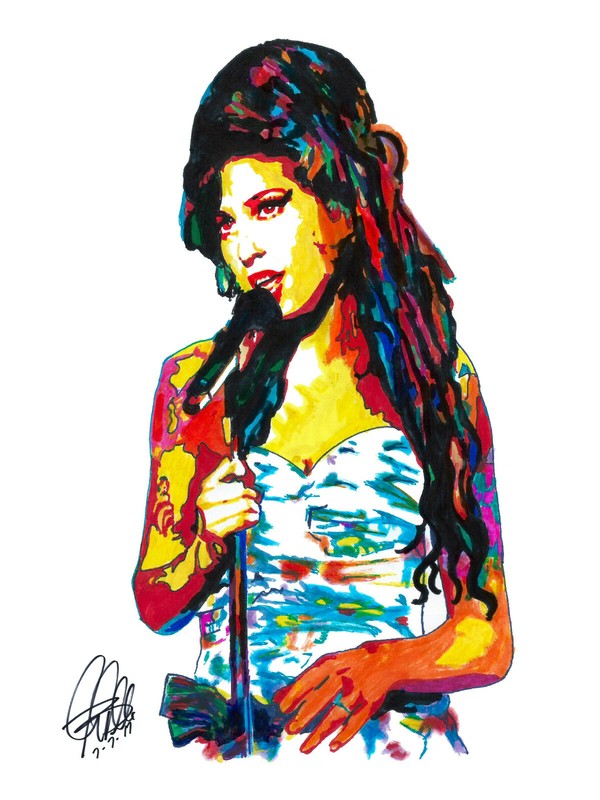 Amy Winehouse Singer Soul Music Print Poster Wall Art 18x24 gallery