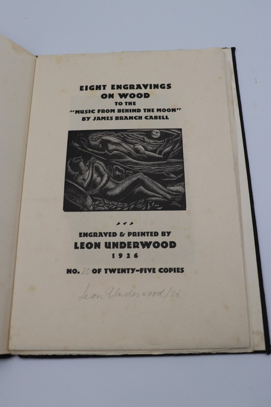 Leon Underwood 1926 – print – signed 20/25 RARE The Music from Behind the Moon