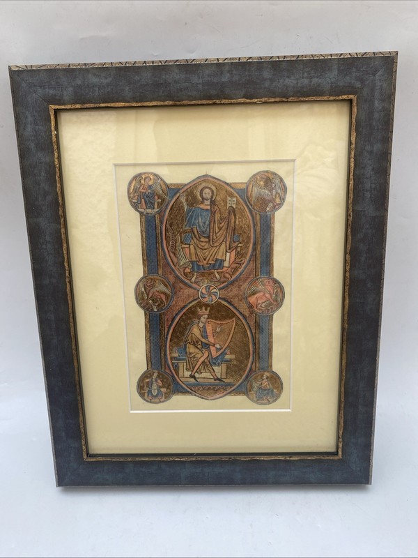 Medieval Manuscript Page Facsimile God/David William De Brailles Folio Soc 2012
