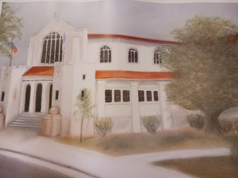 Ltd. ed signed and numbered print, Summerall Chapel, Jean B. McKenzie gallery