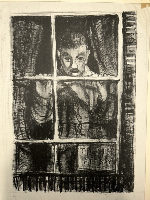 John Howard Raftery Chicago Artist Lithograph Social Commentary Modern Look!!!
