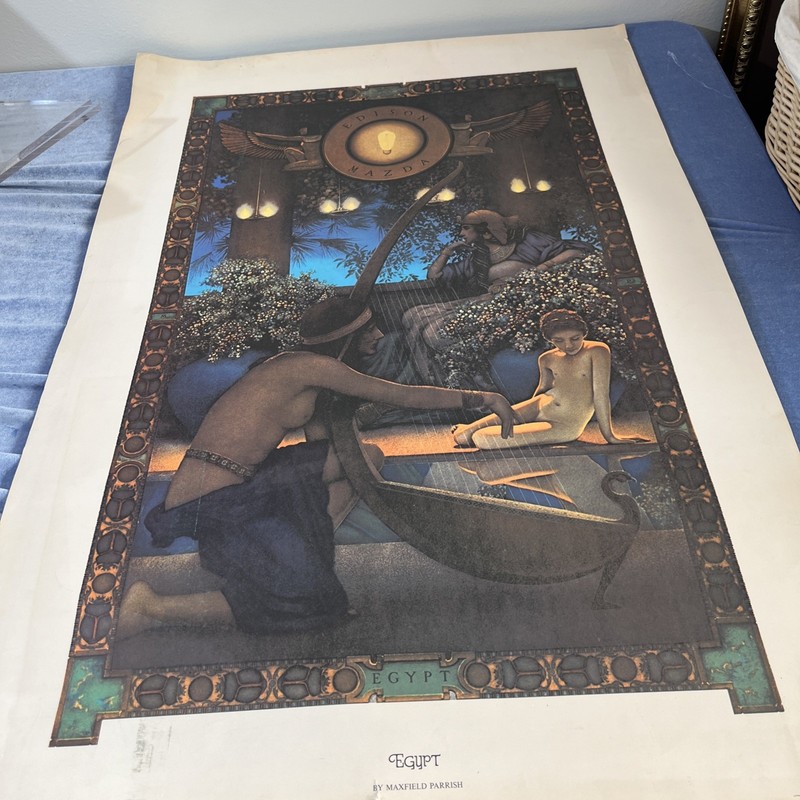 Maxfield Parrish Egypt Edison Mazda Portal Publications Litho Print 36×25