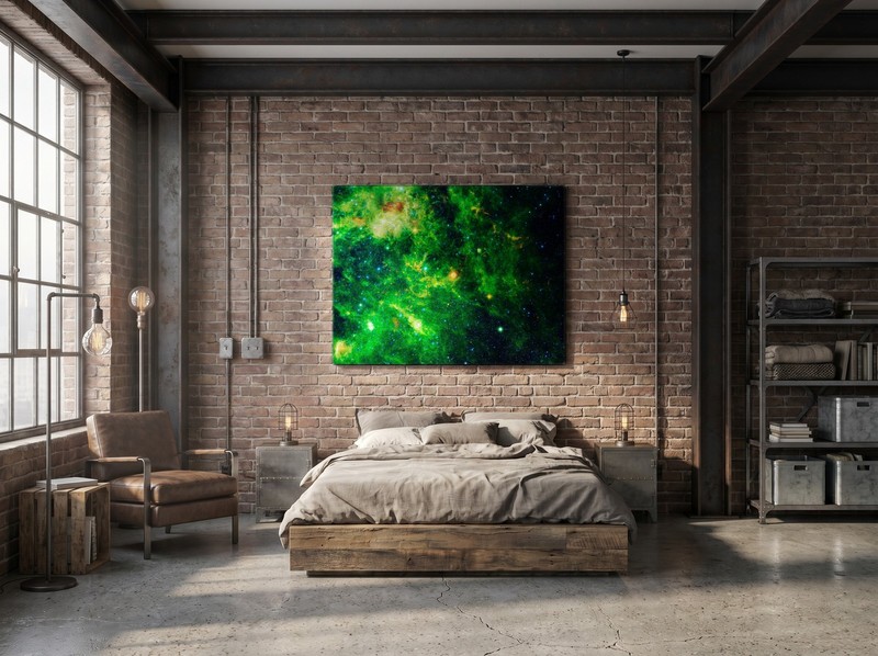 NASA - Green and Yellow Nebula I - Art Print on Paper or Canvas gallery