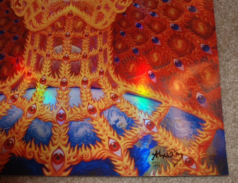 Alex Grey Oversoul Holographic Foil Serigraph Print S/# 333 Tool Poster Art gallery