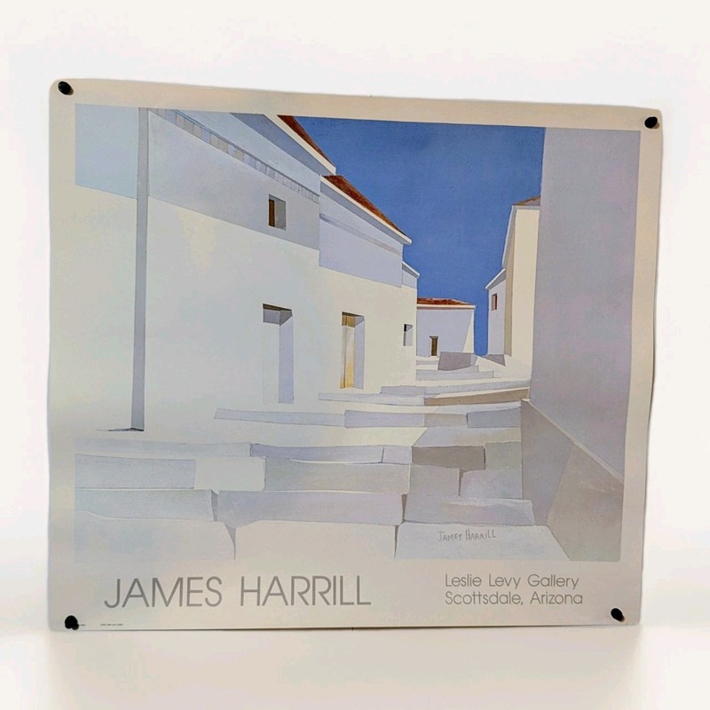 James Harrill «CRETE STEPS» Serigraph (1984) Leslie Levy Gallery 24 x 27″